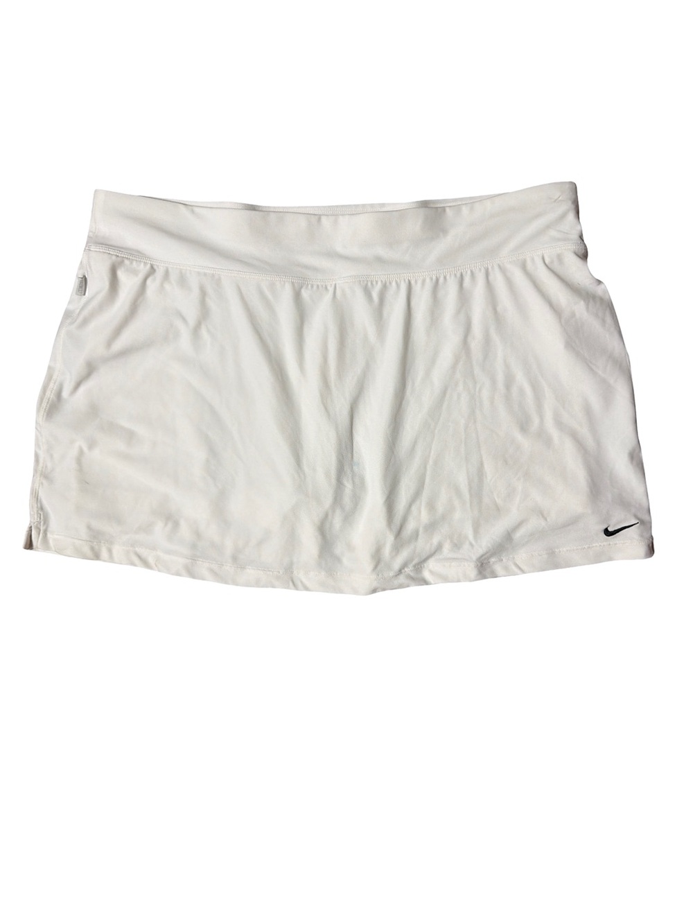 Nike White Women’s Athletic Skort with Black Swoosh